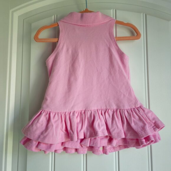 Sale 🎉🥳 4/$25 or $10 Little Girls Polo Dress in Pink Size 3-6M - Picture 3 of 5